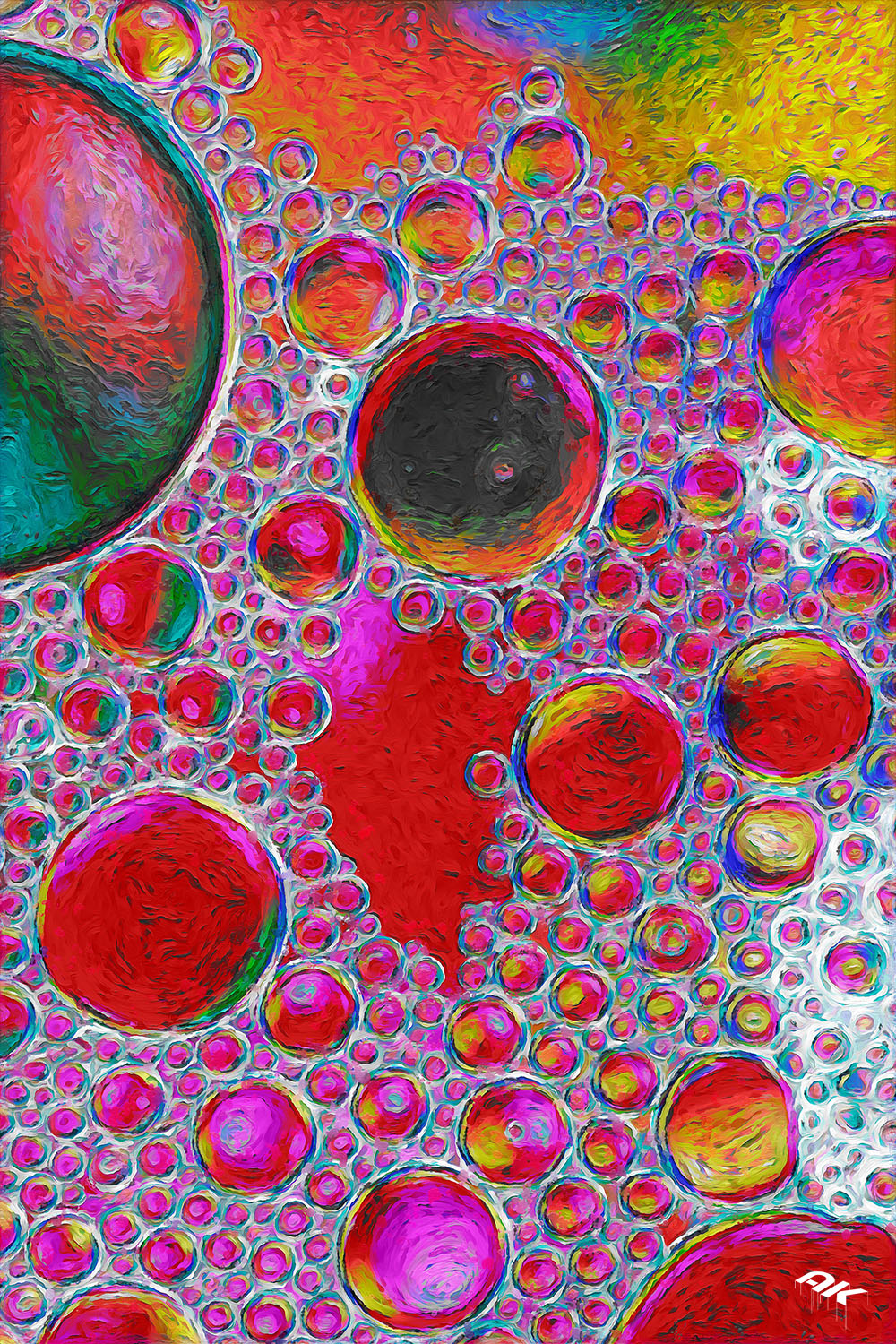 Abstract Macro Oil Bubbles
